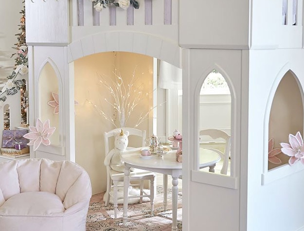 white castle loft bed