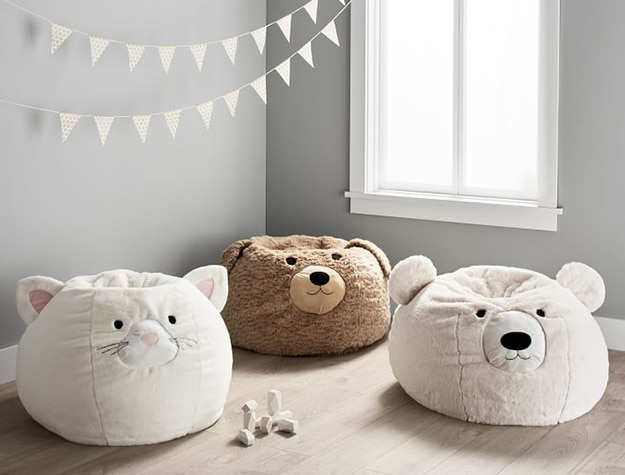 labradoodle faux fur anywhere beanbag set