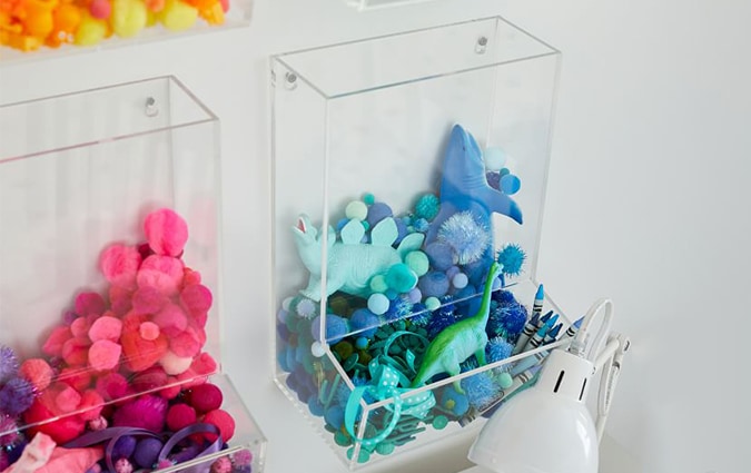 Acrylic wall toy dispenser