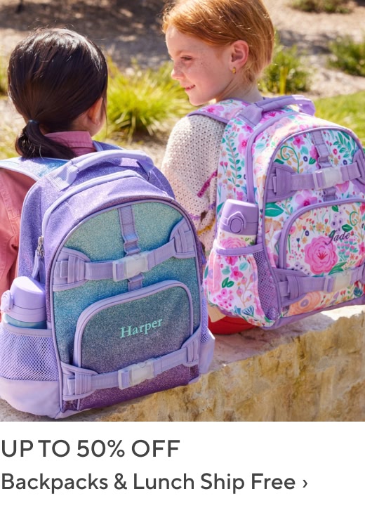 Up to 50% off Backpacks & Lunch Ship Free