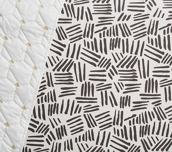 black and white fitted crib sheet