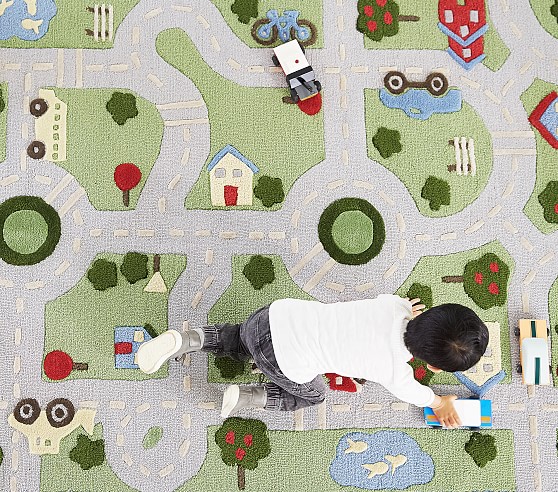 Play In The Park Road Rug Patterned Rugs Pottery Barn Kids Pottery Barn Kids