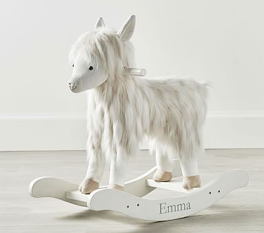 pottery barn plush rocking horse