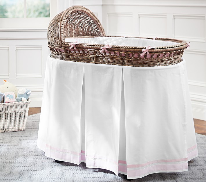 pottery barn bassinet bumper