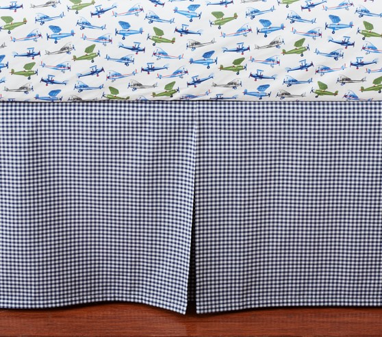 gingham crib skirt