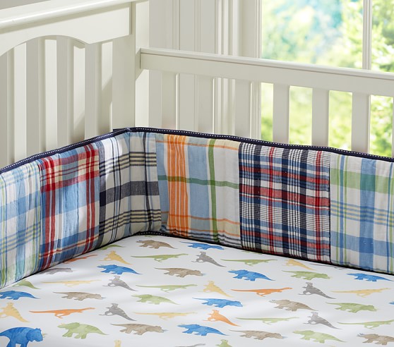 pottery barn madras crib bedding