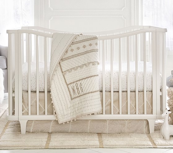 beige crib bedding set