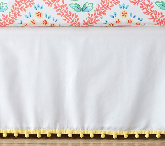 pom pom crib skirt