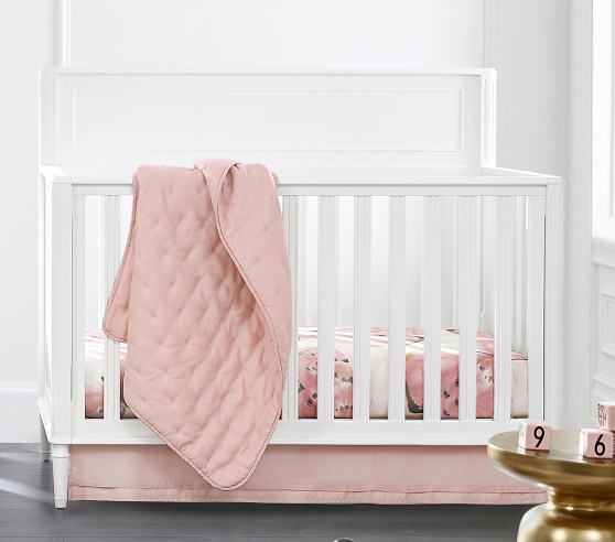 dusty rose crib skirt