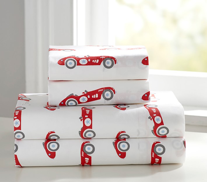 pottery barn cars sheets