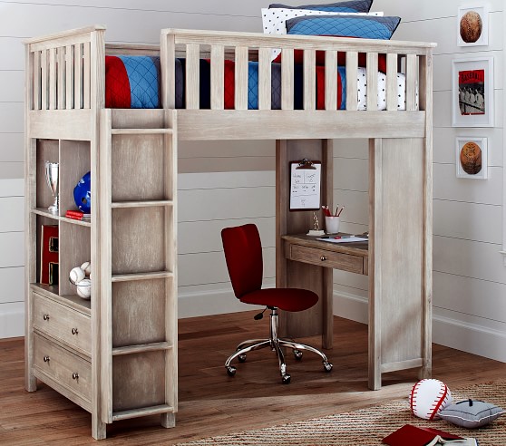 Elliott Loft Bed For Kids Pottery Barn Elliott Loft Bed For Kids Pottery