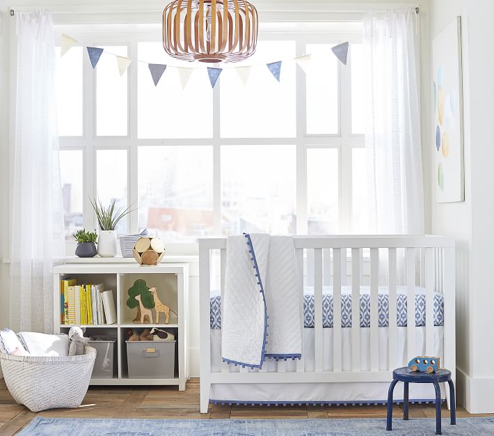 PomPom Baby Boy Bedding Crib Bedding Pottery Barn Kids