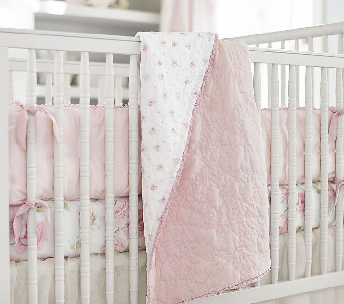 Rachel Ashwell Shabby Chic Baby Blush Embroidered Crib Bedding Sets