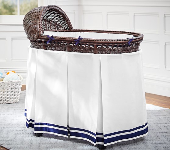 pottery barn bassinet bumper