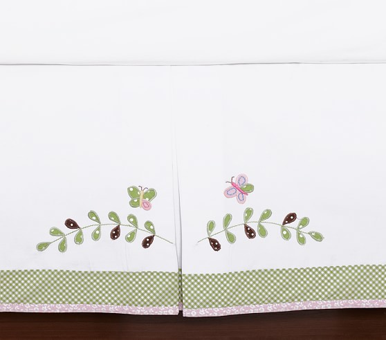 pottery barn kids crib skirt