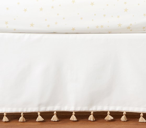 crib skirt with tassels