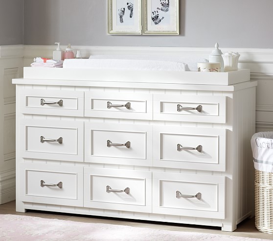 pottery barn changing table dresser