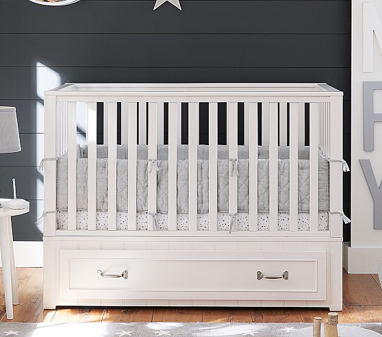 baby crib with storage underneath