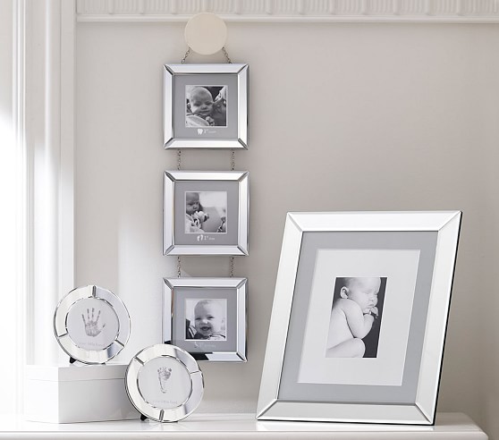 multi mirrored picture frames for wall