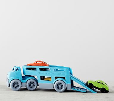 green toys car carrier