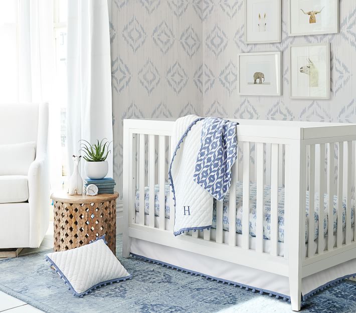 PomPom Baby Boy Bedding Crib Bedding Pottery Barn Kids