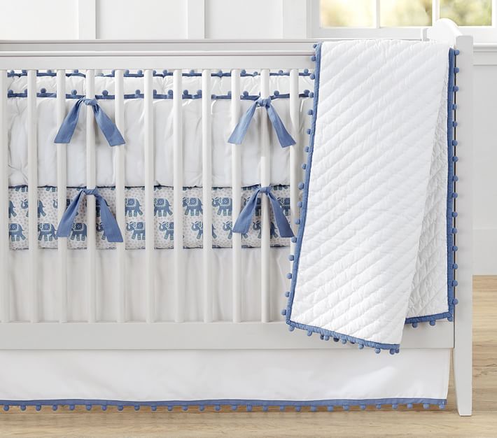 PomPom Baby Boy Bedding Crib Bedding Pottery Barn Kids