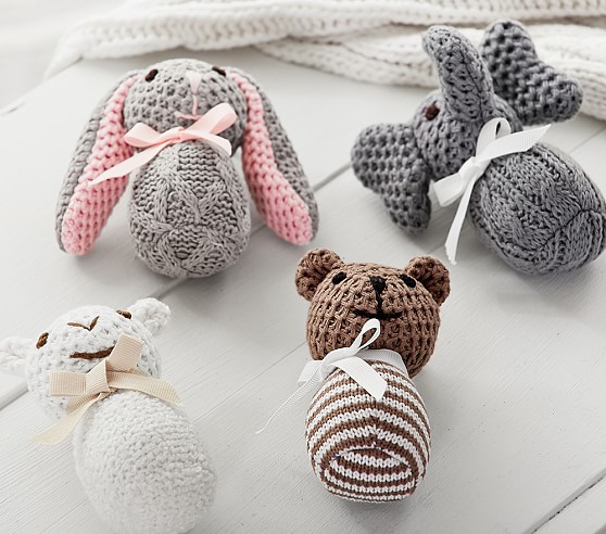 knitted plush toys