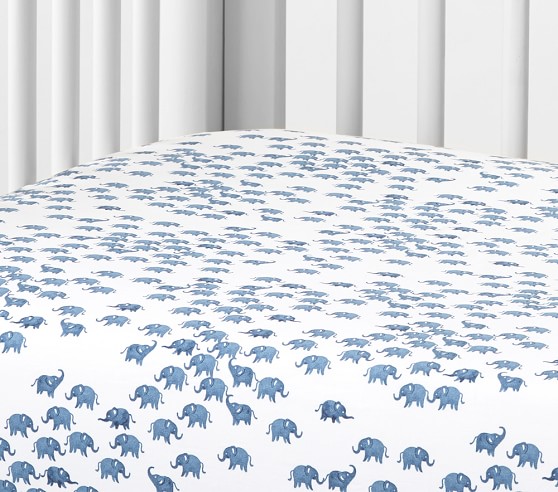 elephant fitted crib sheet