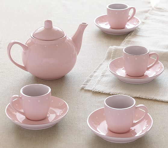 pottery barn wooden tea set