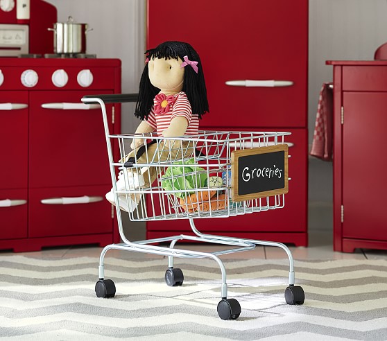 child size metal shopping cart