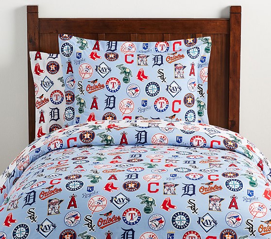 pottery barn baseball bedding