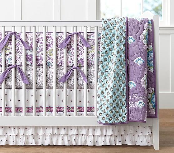 pottery barn baby crib bedding