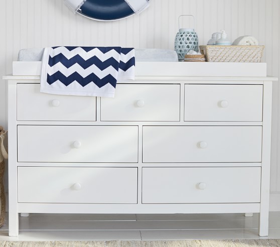 blue nursery dresser