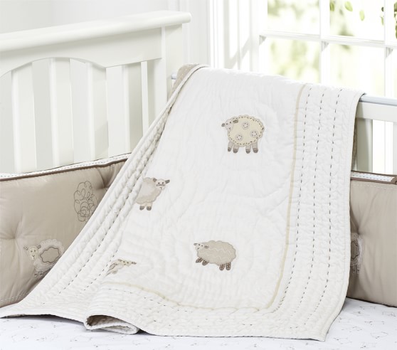 lamb crib bedding