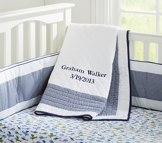 gingham crib sheet