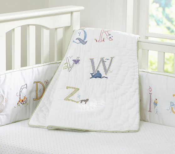 alphabet crib bedding