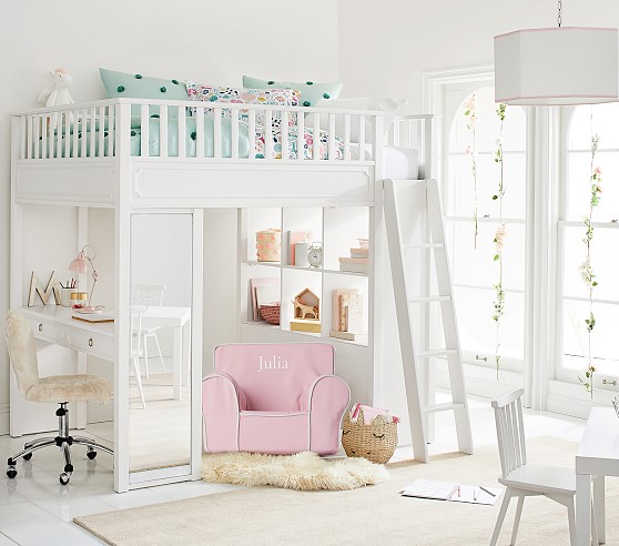 pottery barn loft bed with desk