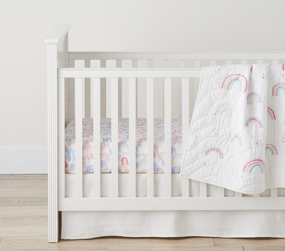 rainbow crib bedding set