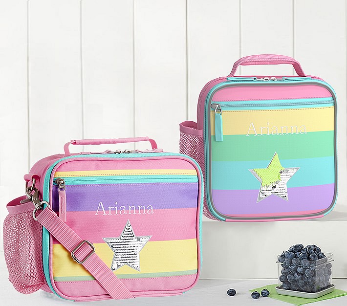 pastel pink lunch box