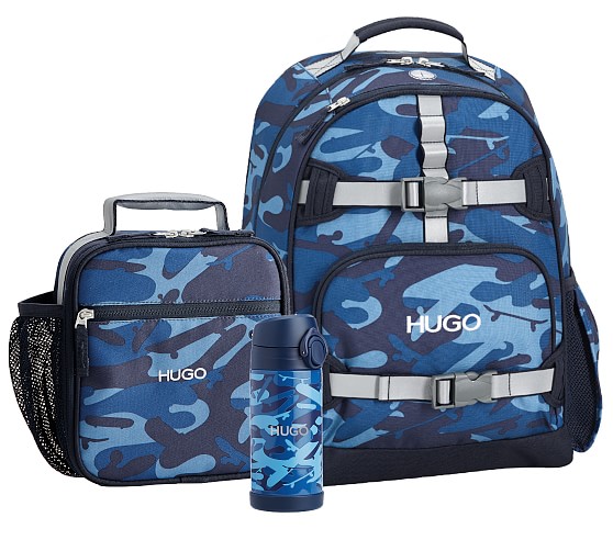 navy blue camo backpack