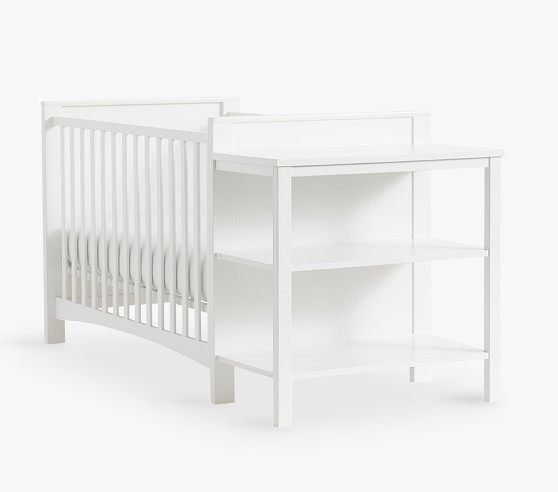 grey crib changing table combo