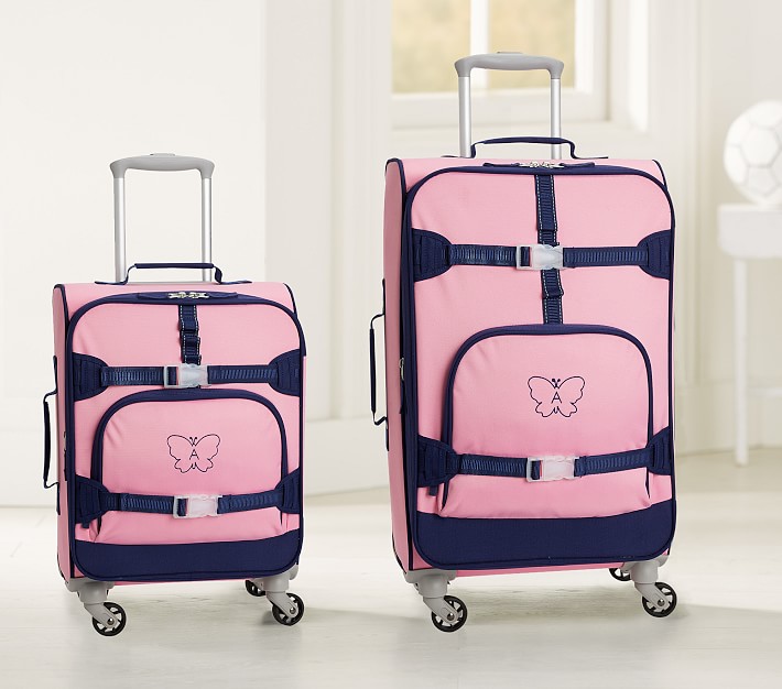 pink spinner luggage