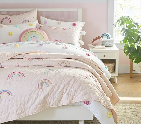 rainbow girls bedding