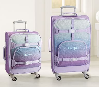 ombre unicorn suitcase