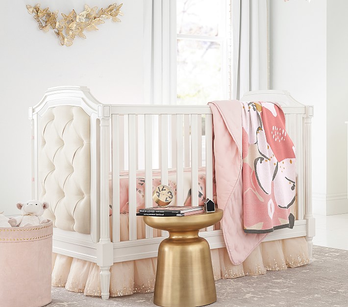 pottery barn tufted crib