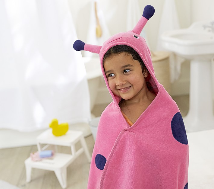 ladybug hooded towel