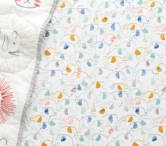 elephant fitted crib sheet