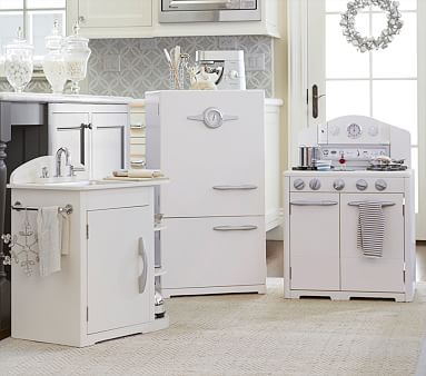 white vintage play kitchen