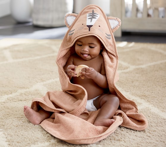 tiger hooded towel