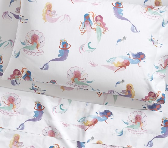 pottery barn kids mermaid sheets